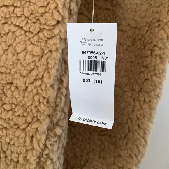 Old Navy Slouchy Sherpa Sweatshirt for girls NWT - Picture 6 of 9